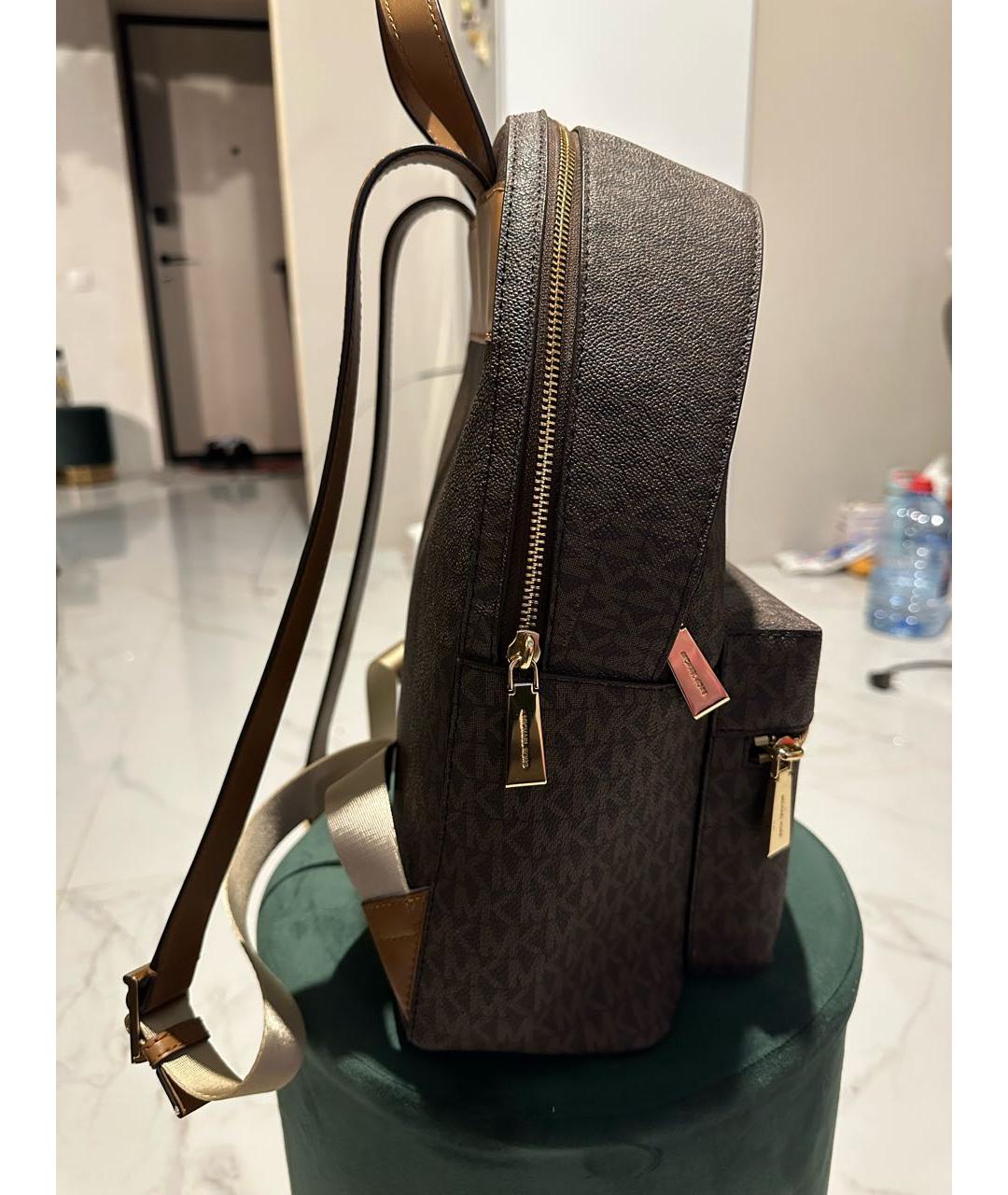 MICHAEL KORS Коричневый рюкзак из канвы, фото 2