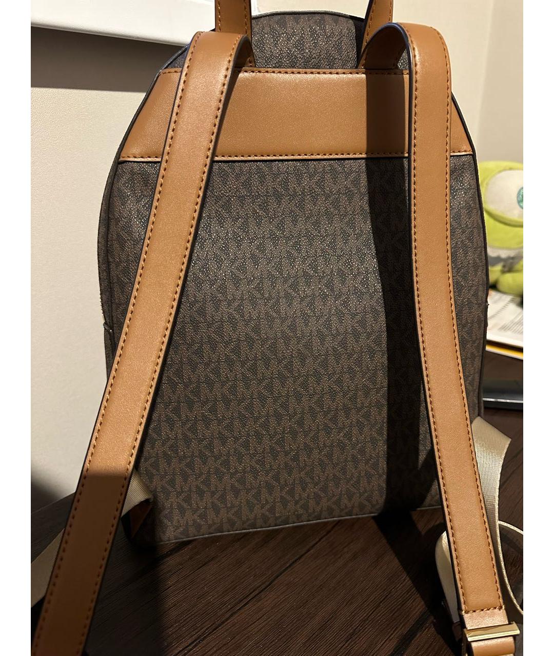MICHAEL KORS Коричневый рюкзак из канвы, фото 3