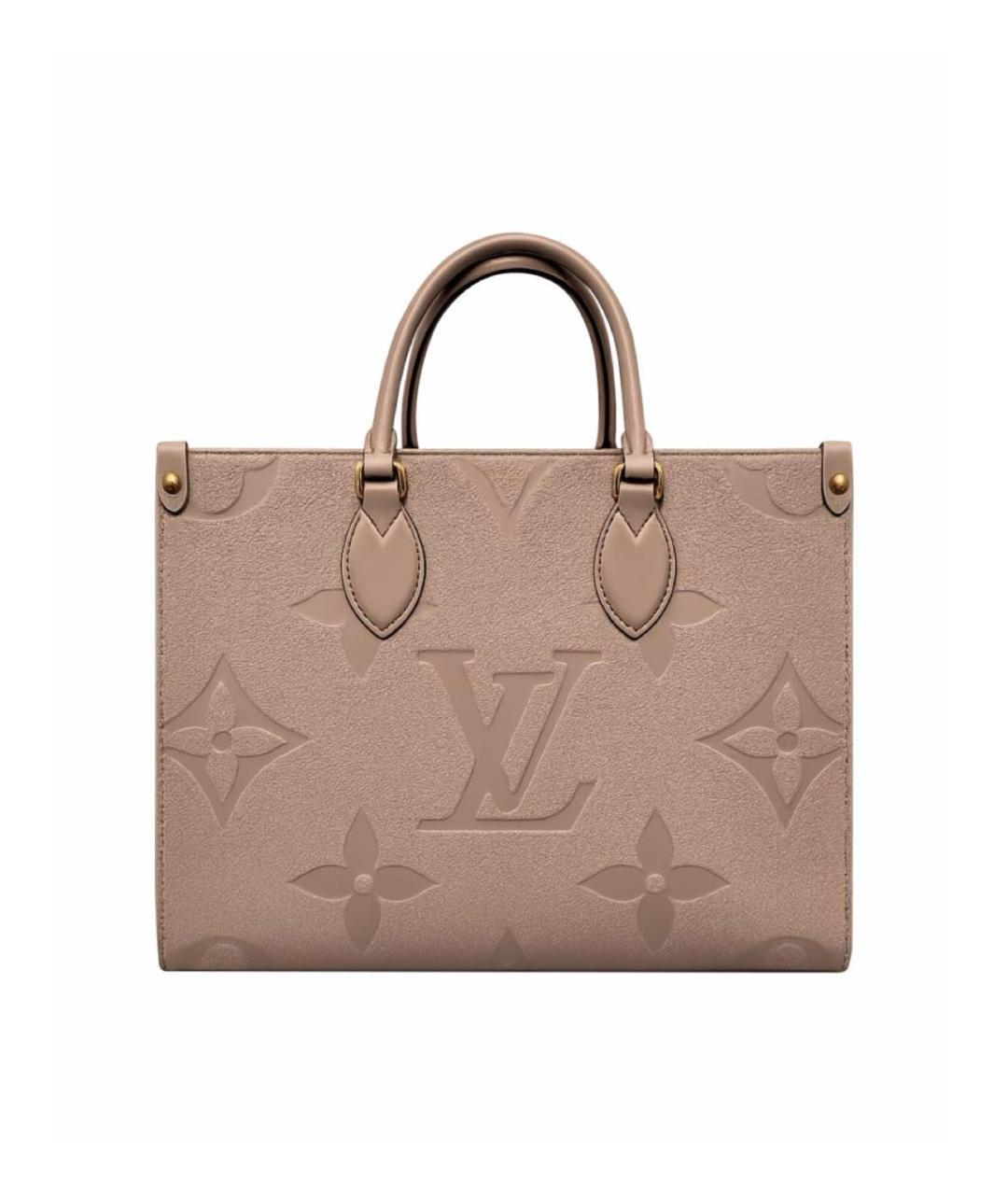 LOUIS VUITTON Бежевая кожаная сумка тоут, фото 1