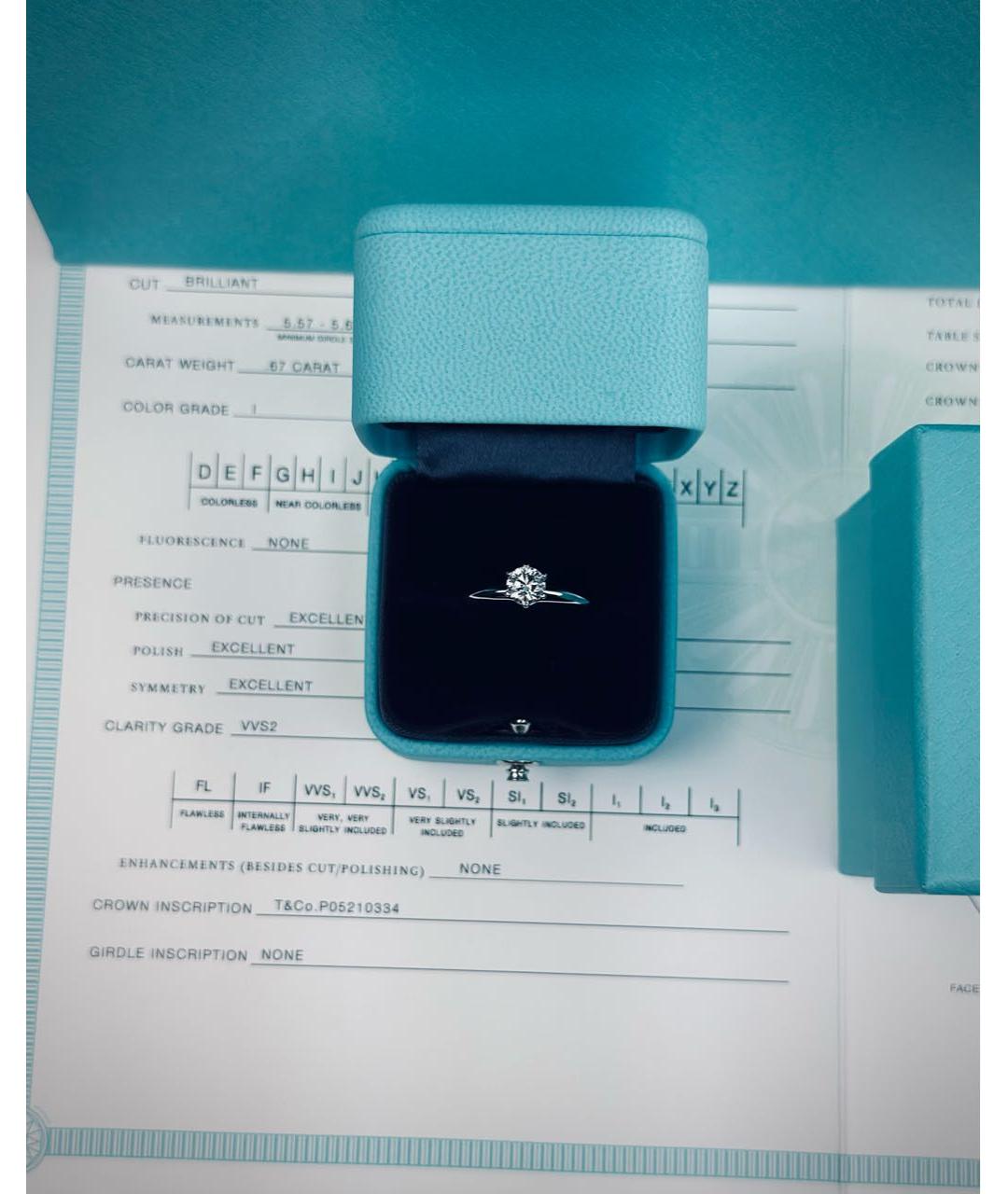 TIFFANY&CO Серебряное платиновое кольцо, фото 7