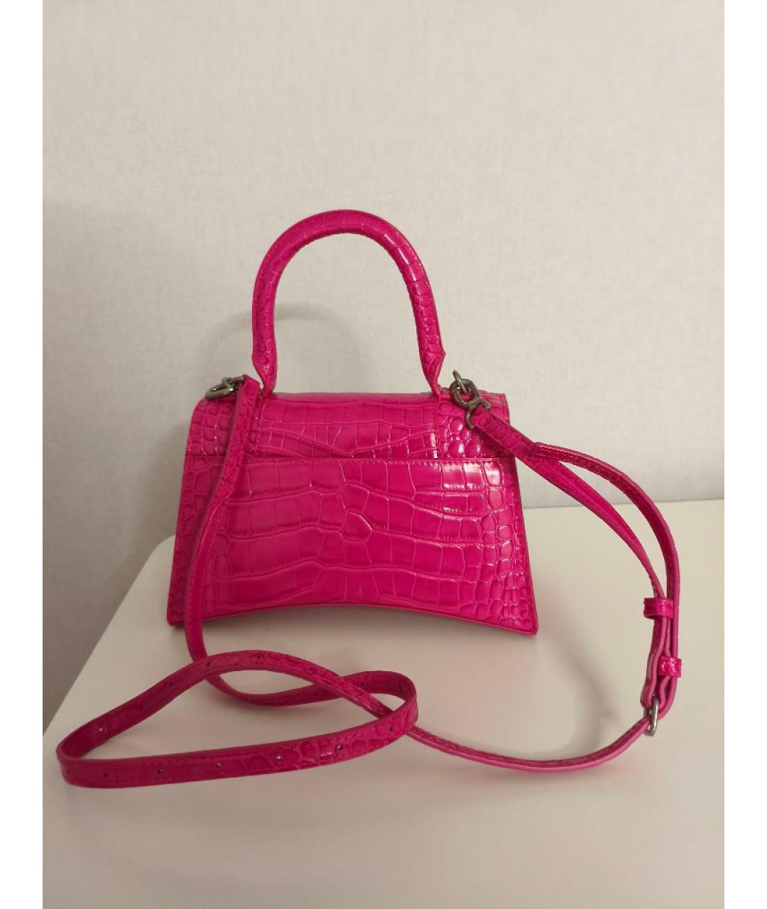 BALENCIAGA Фуксия кожаная сумка через плечо, фото 2