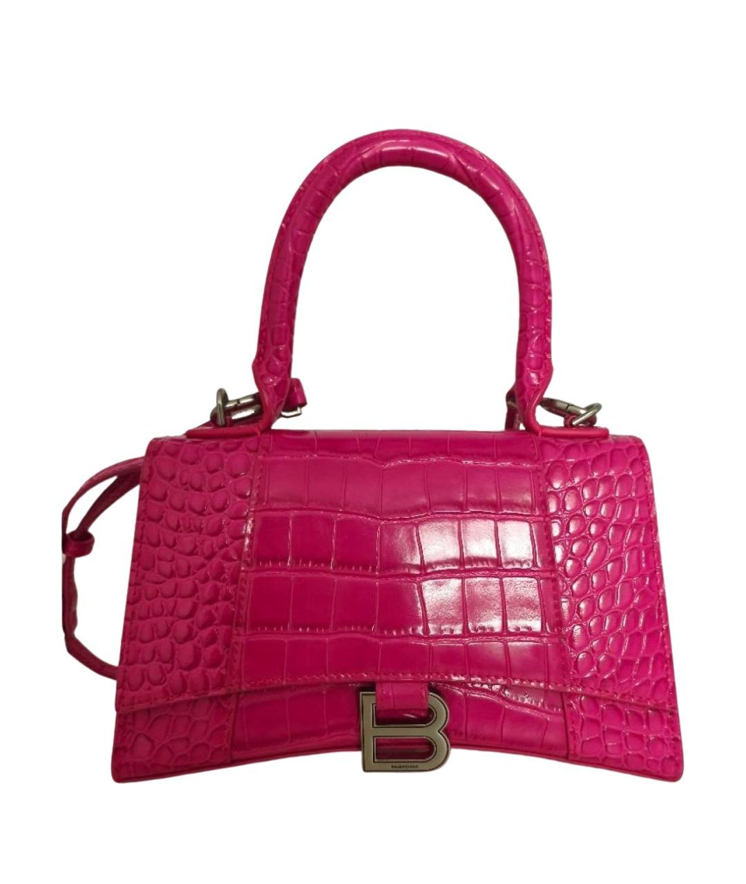 BALENCIAGA Фуксия кожаная сумка через плечо, фото 1