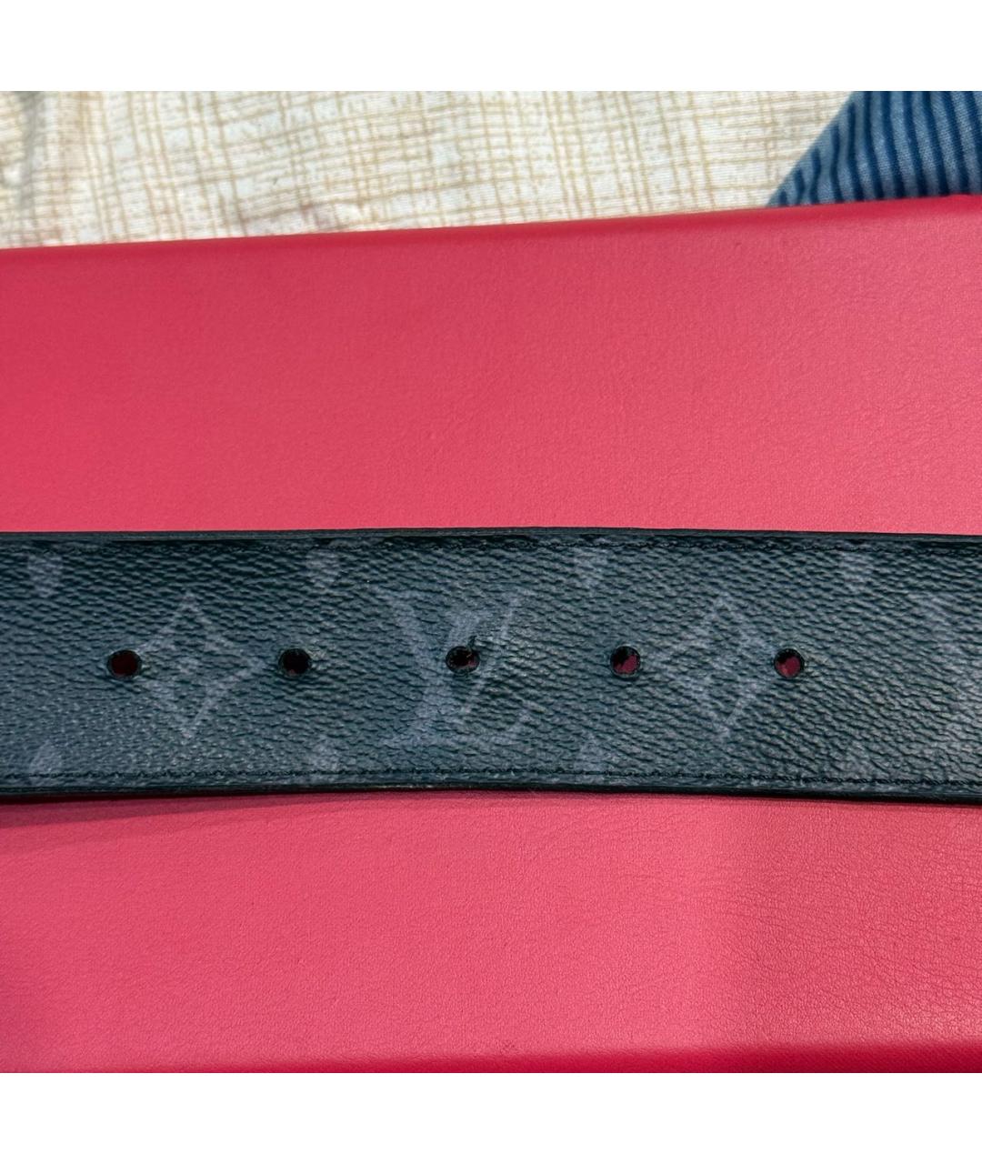 LOUIS VUITTON Антрацитовый ремень, фото 4