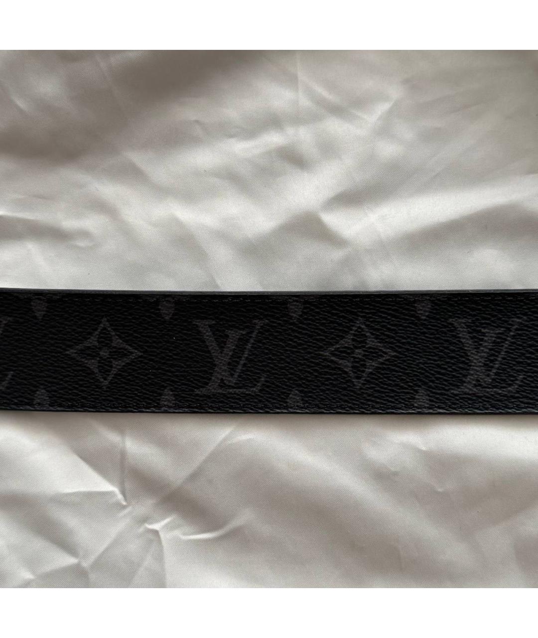 LOUIS VUITTON Антрацитовый ремень, фото 3