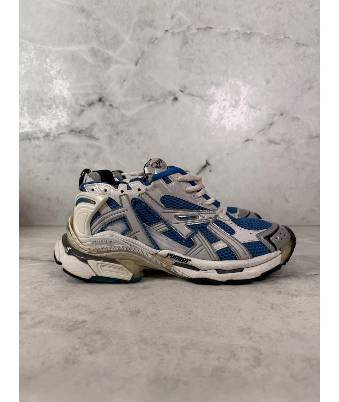 BALENCIAGA Синие низкие кроссовки / кеды, фото 2