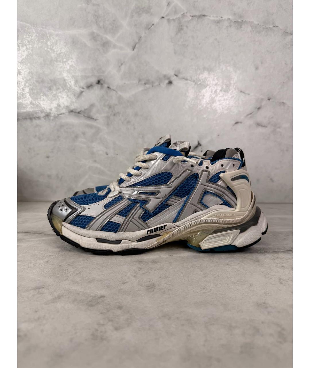 BALENCIAGA Синие низкие кроссовки / кеды, фото 8