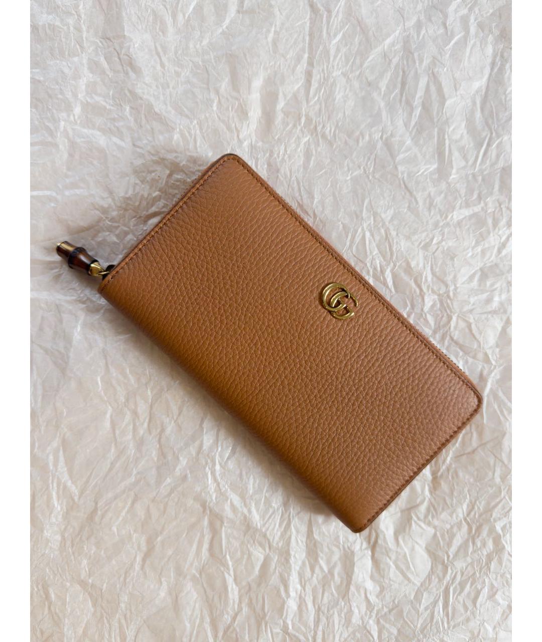 GUCCI Коричневый кожаный кошелек, фото 2