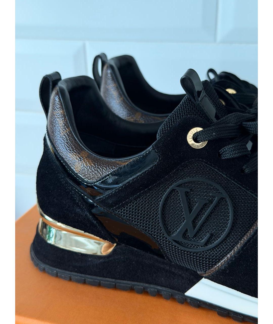 LOUIS VUITTON Черные кожаные кроссовки, фото 6