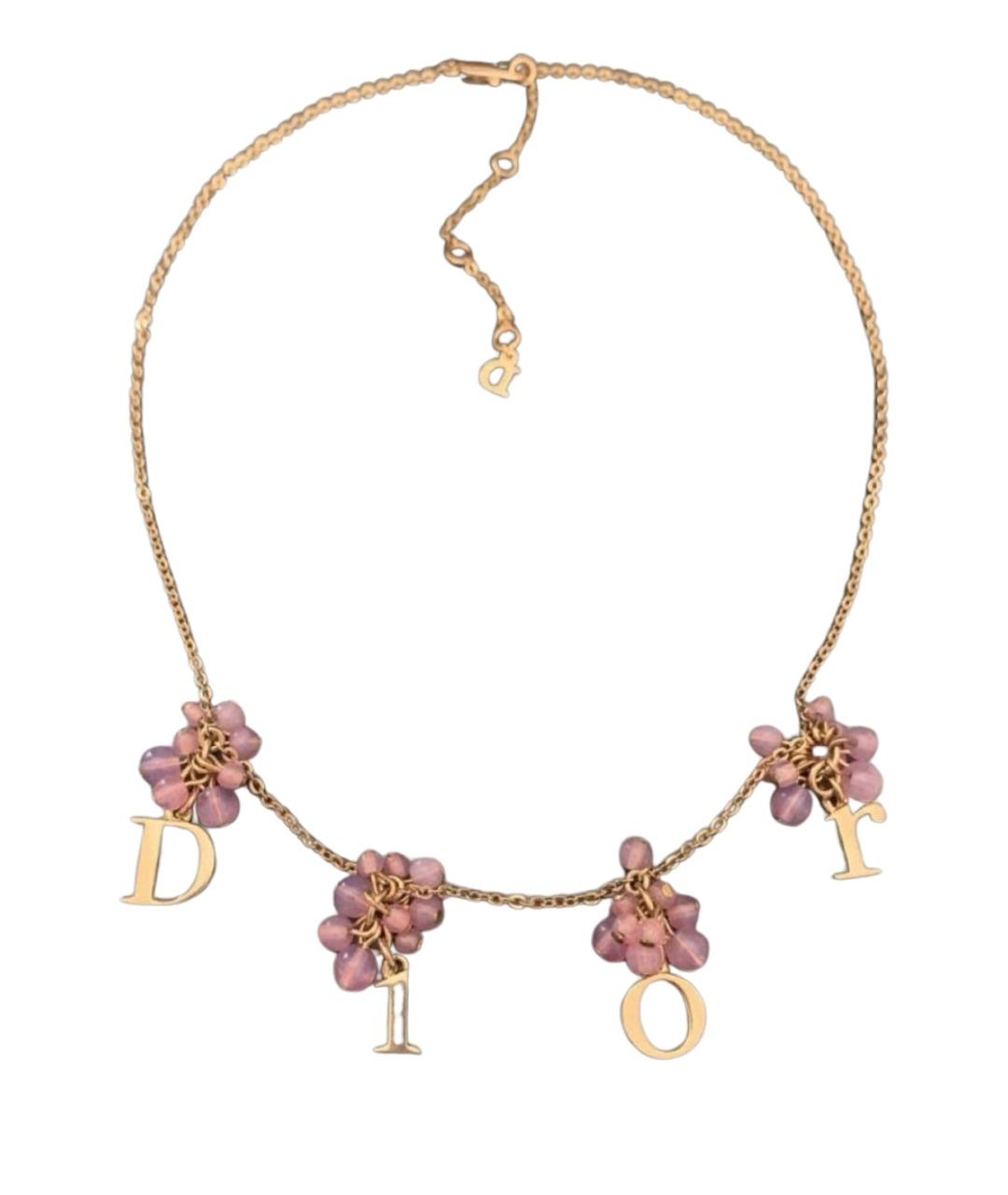 CHRISTIAN DIOR Золотое позолоченное колье, фото 1