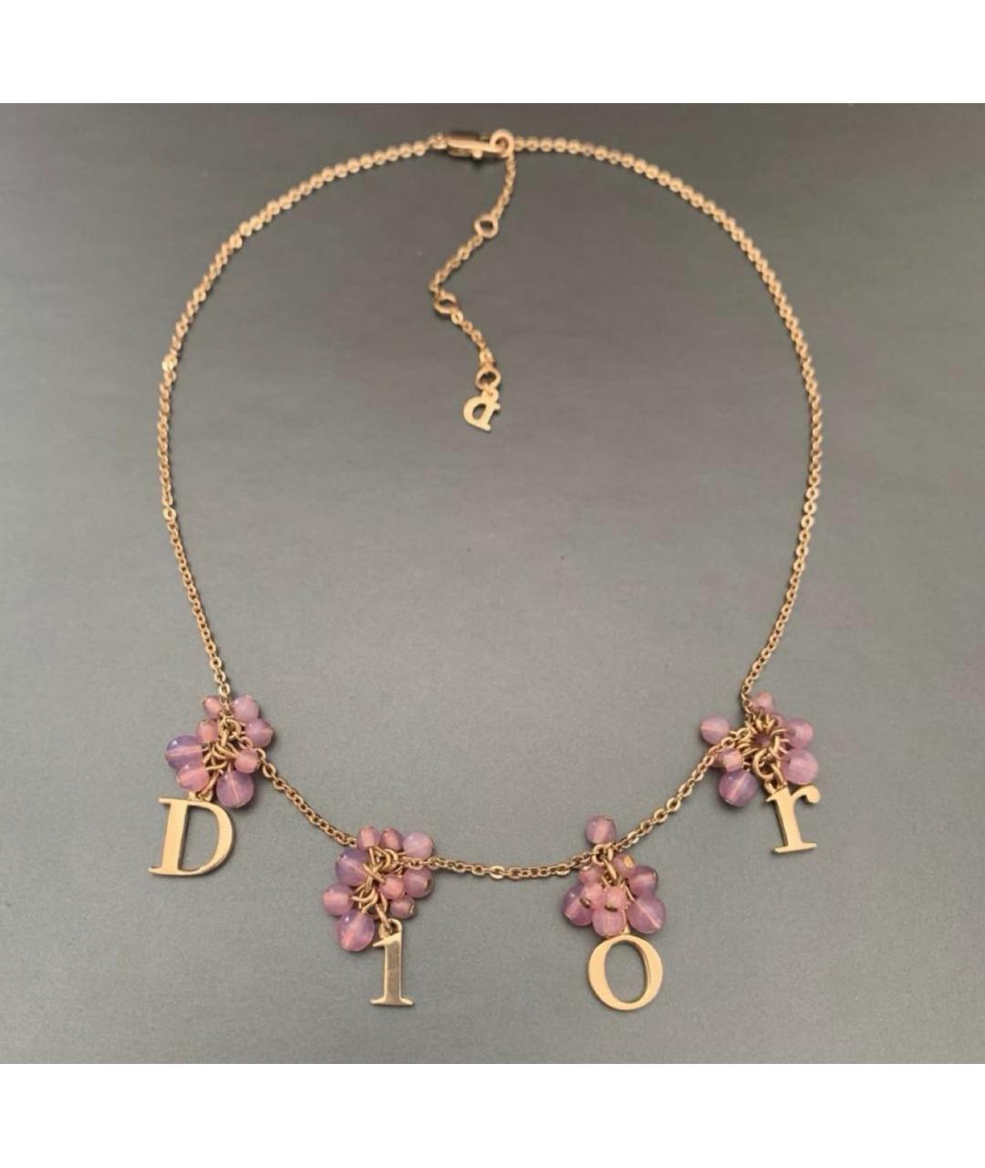 CHRISTIAN DIOR Золотое позолоченное колье, фото 4