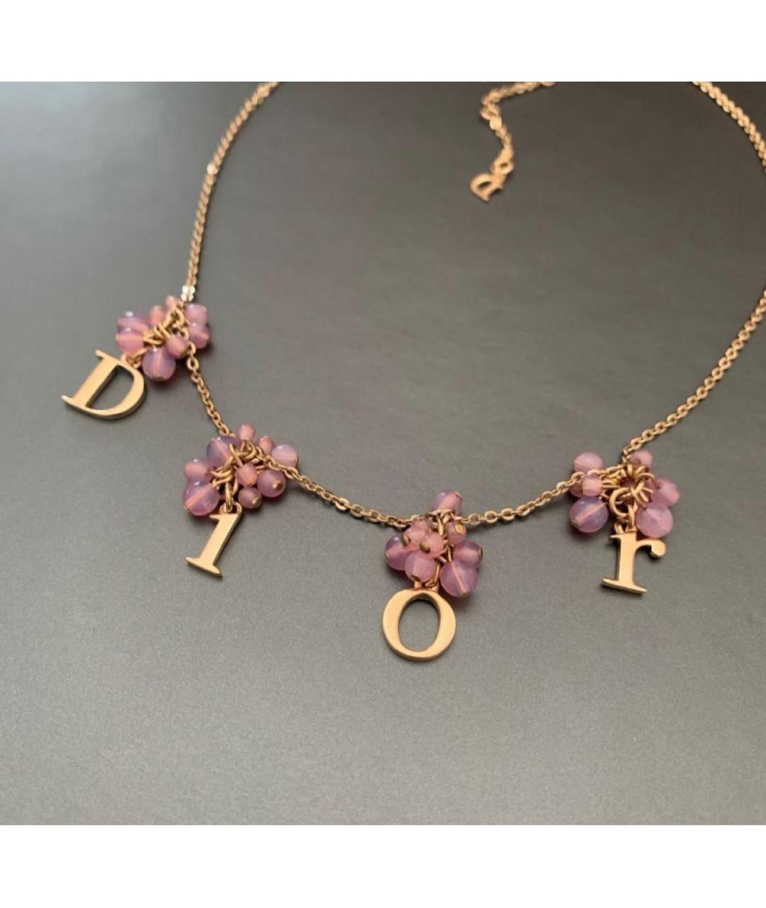 CHRISTIAN DIOR Золотое позолоченное колье, фото 2