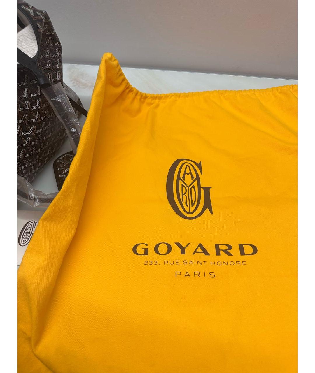 GOYARD Черная кожаная сумка тоут, фото 8