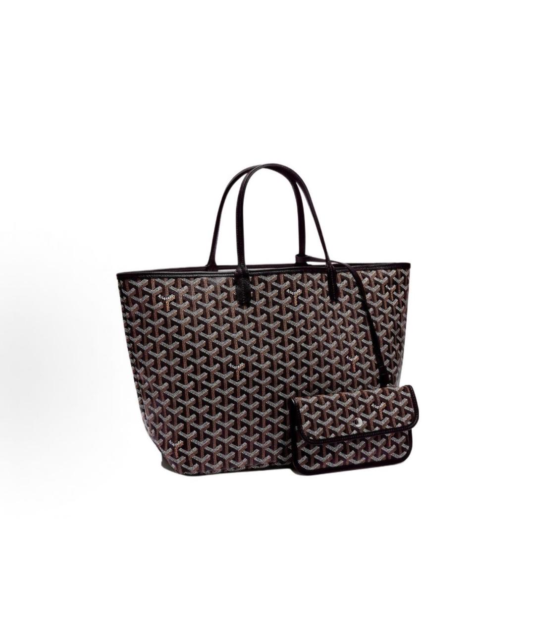 GOYARD Черная кожаная сумка тоут, фото 9