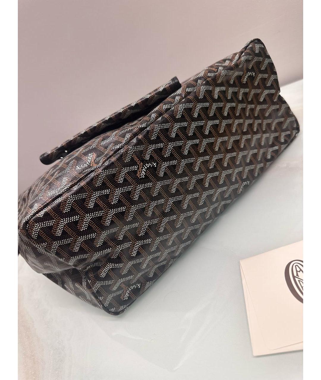 GOYARD Черная кожаная сумка тоут, фото 6