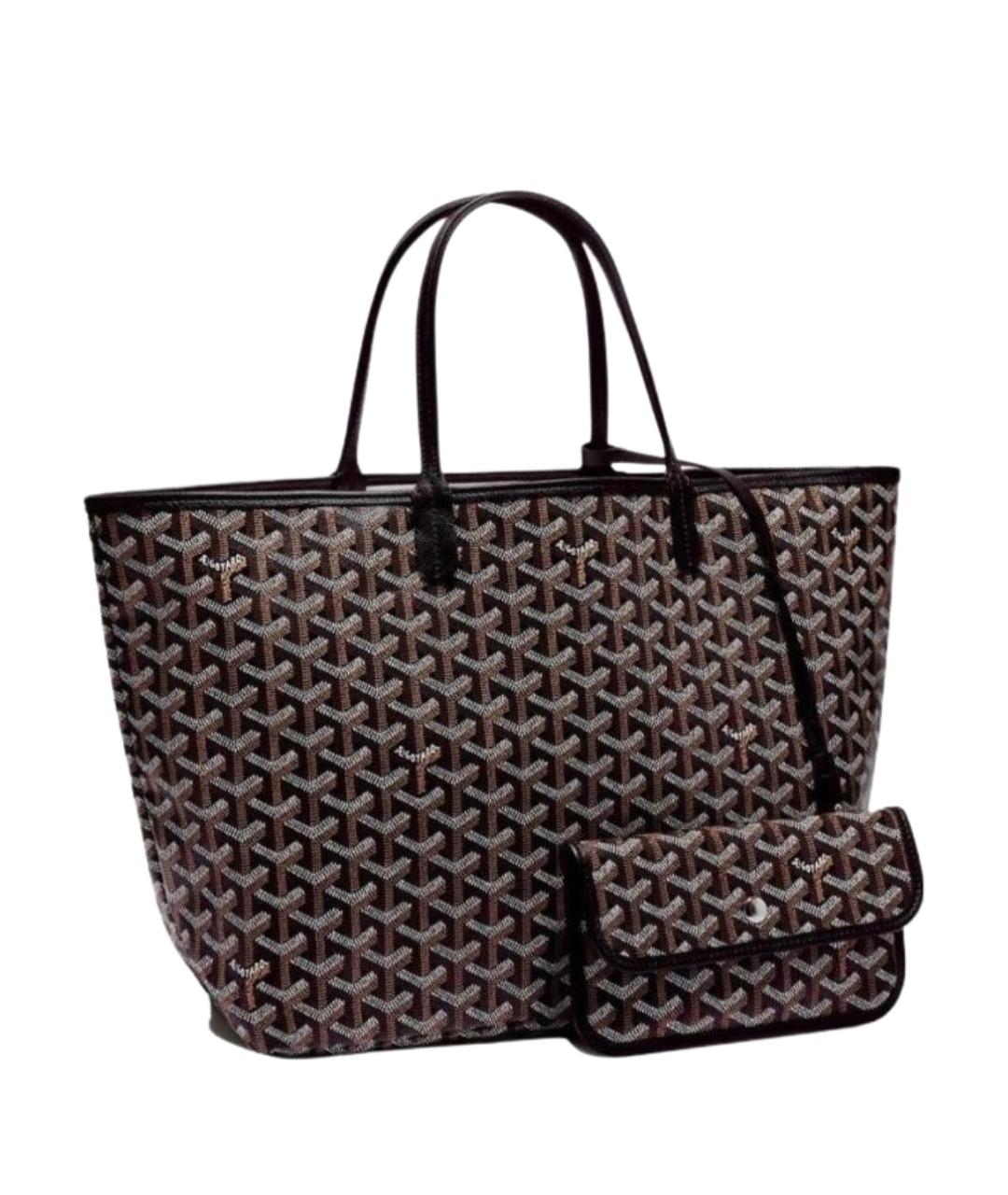 GOYARD Черная кожаная сумка тоут, фото 1
