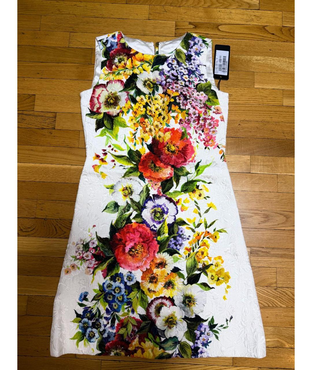 DOLCE&GABBANA Мульти хлопко-эластановое повседневное платье, фото 4