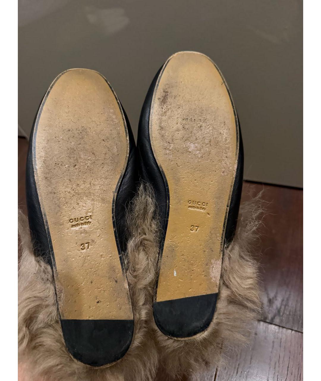 GUCCI Черные кожаные мюли, фото 5