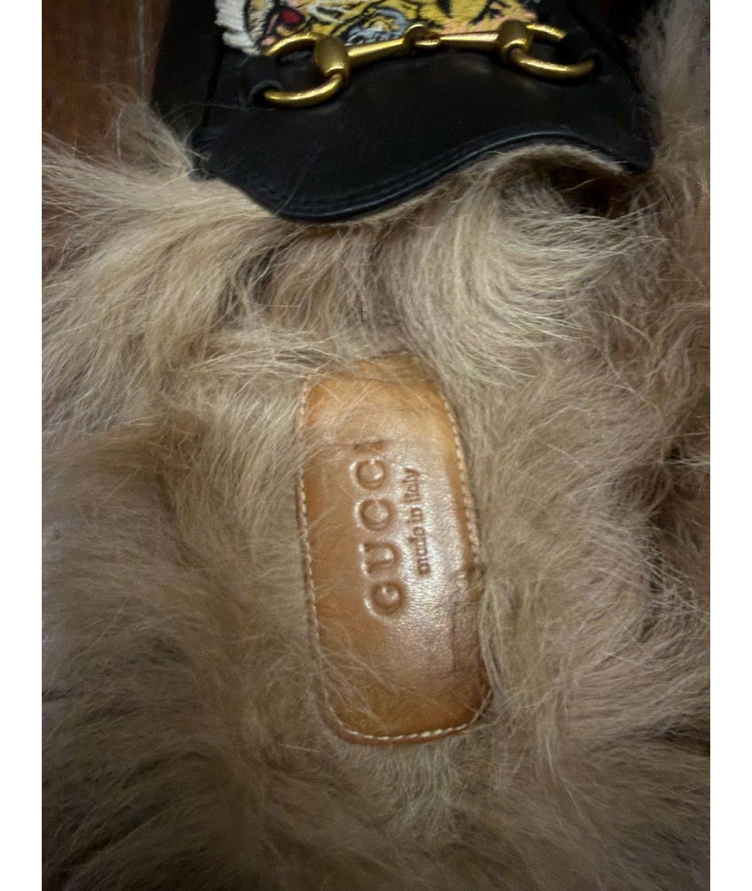 GUCCI Черные кожаные мюли, фото 4