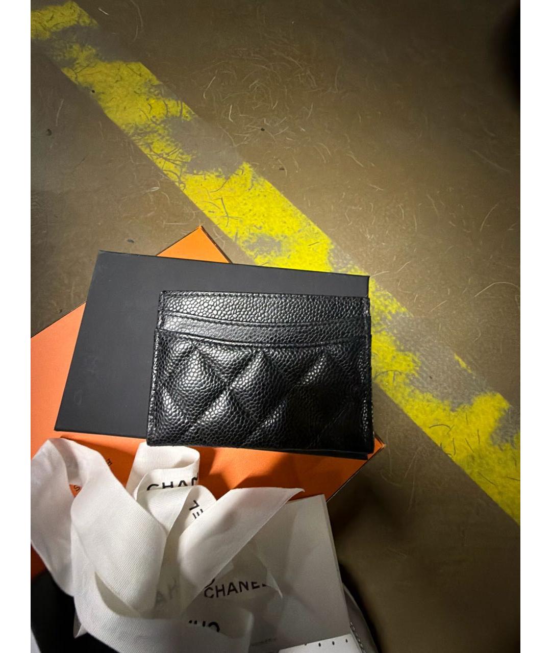 CHANEL Черный кожаный кардхолдер, фото 3