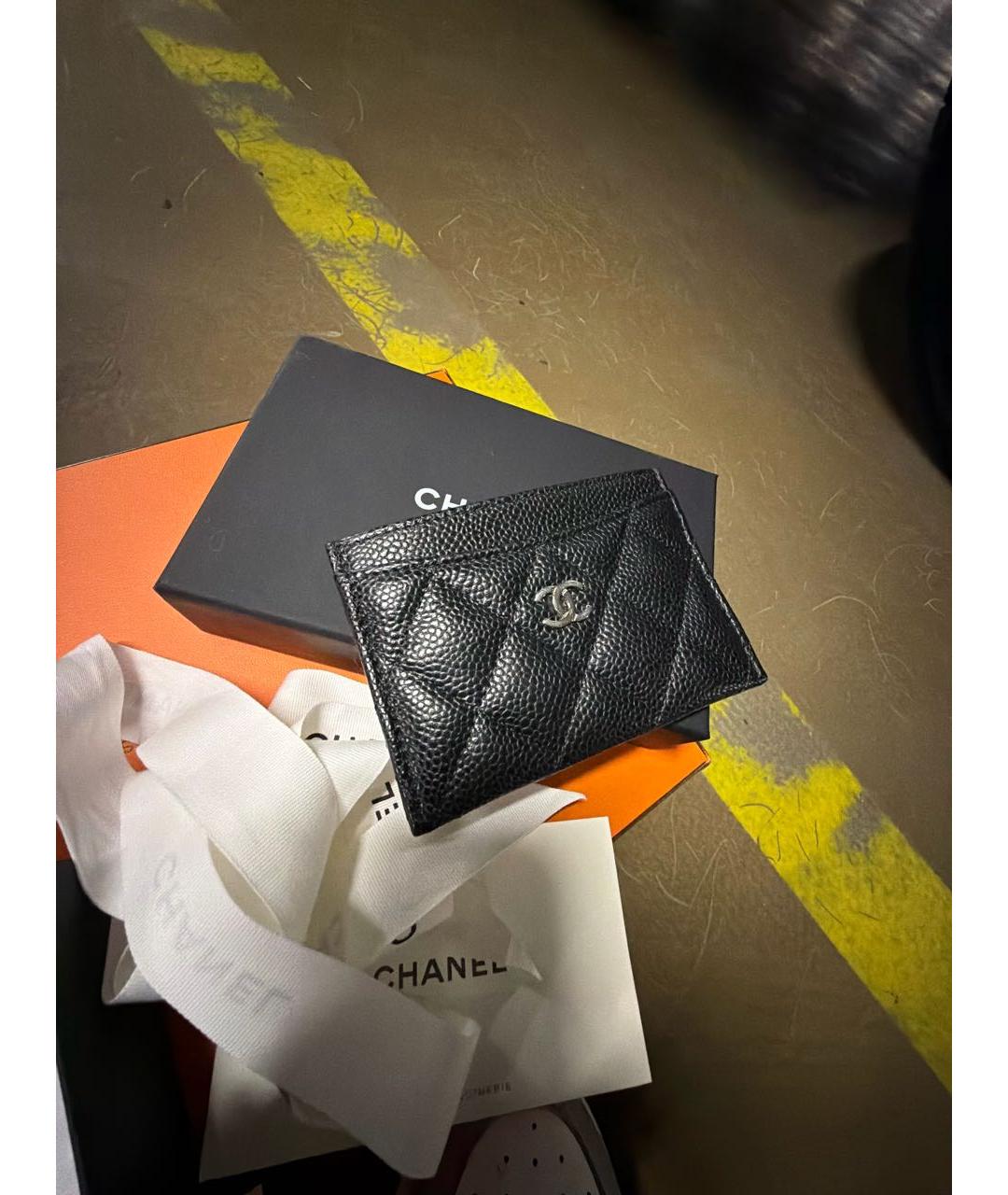 CHANEL Черный кожаный кардхолдер, фото 2