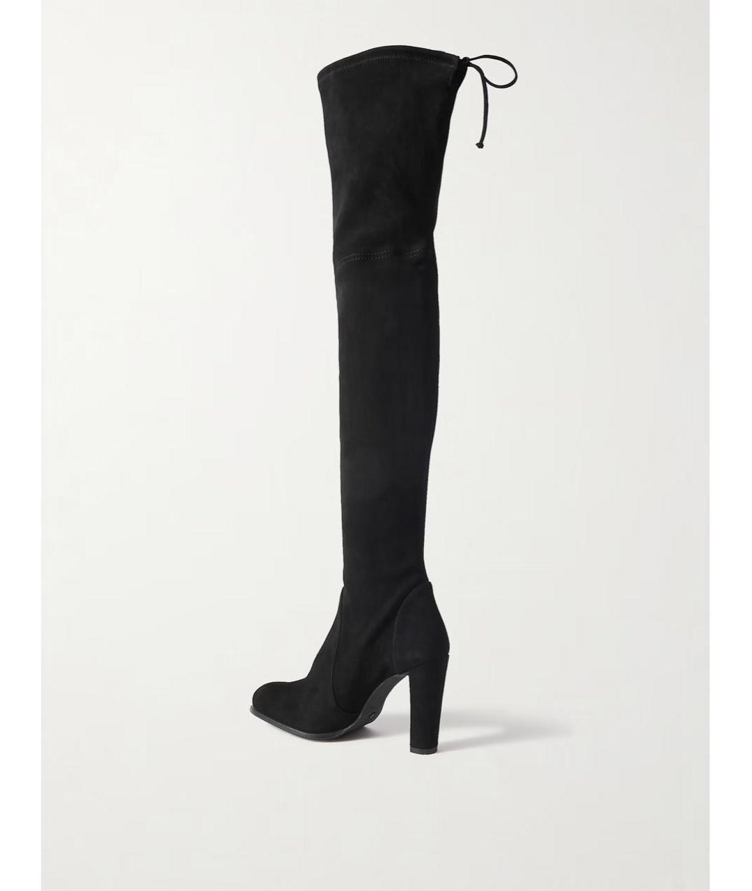 STUART WEITZMAN Черные замшевые ботфорты, фото 2