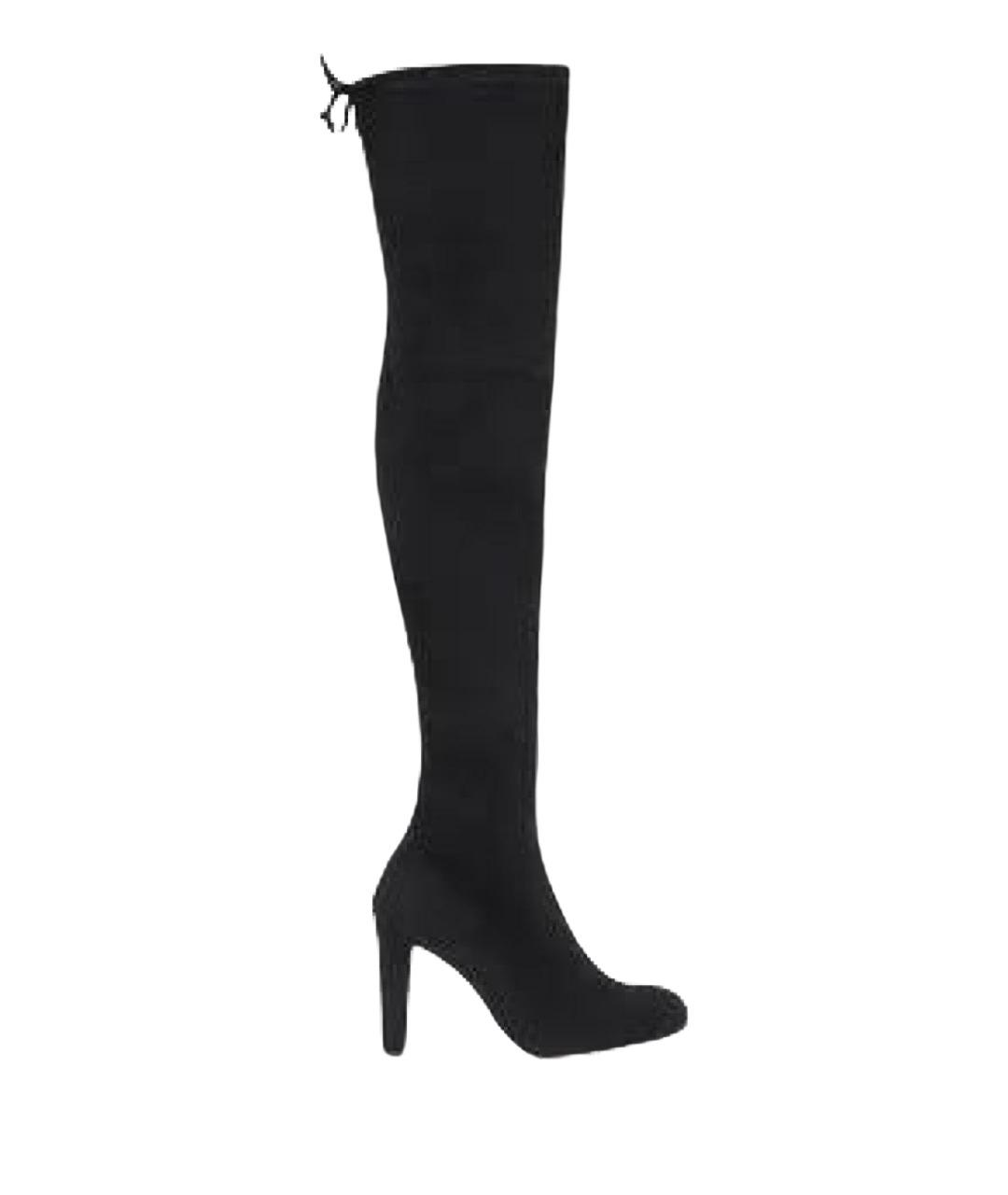 STUART WEITZMAN Черные замшевые ботфорты, фото 1