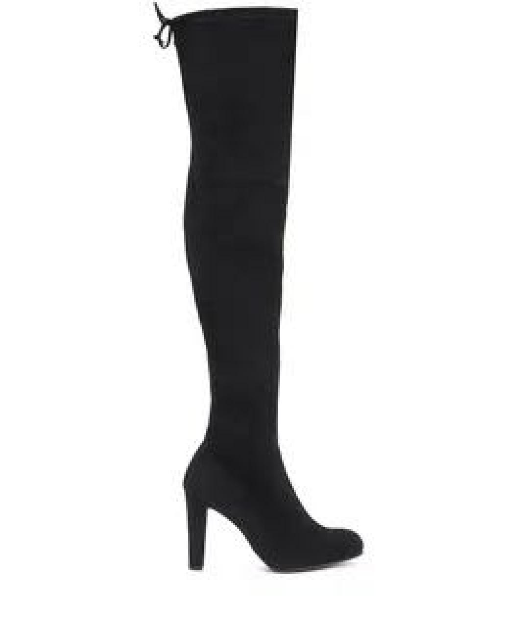 STUART WEITZMAN Черные замшевые ботфорты, фото 6