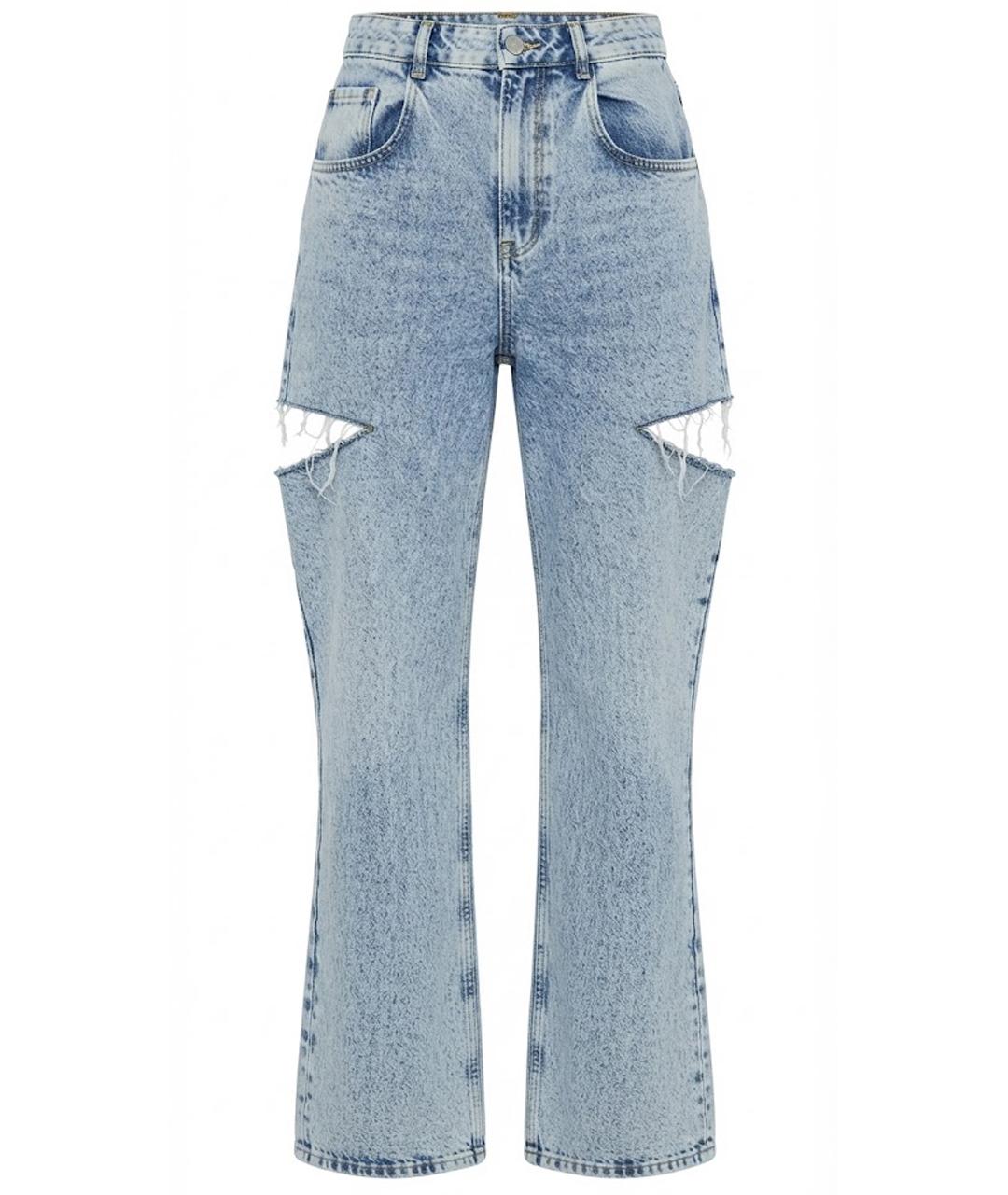 MAISON MARGIELA Белые хлопковые прямые джинсы, фото 1