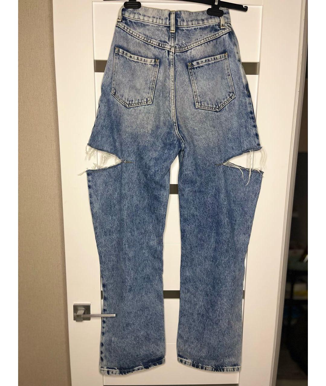 MAISON MARGIELA Белые хлопковые прямые джинсы, фото 2