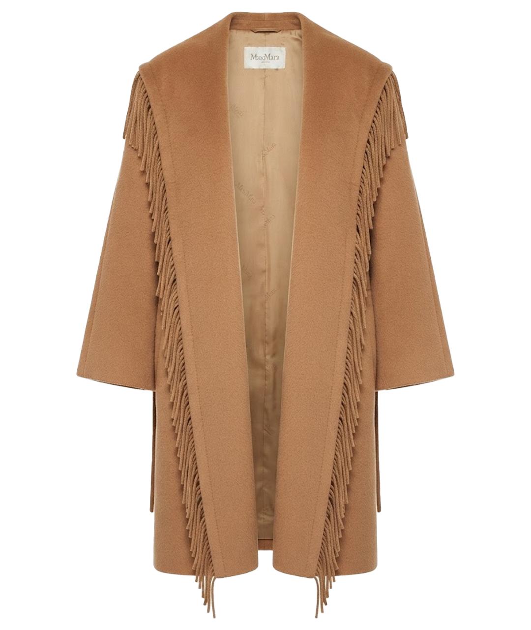 MAX MARA Бежевое шерстяное пальто, фото 1