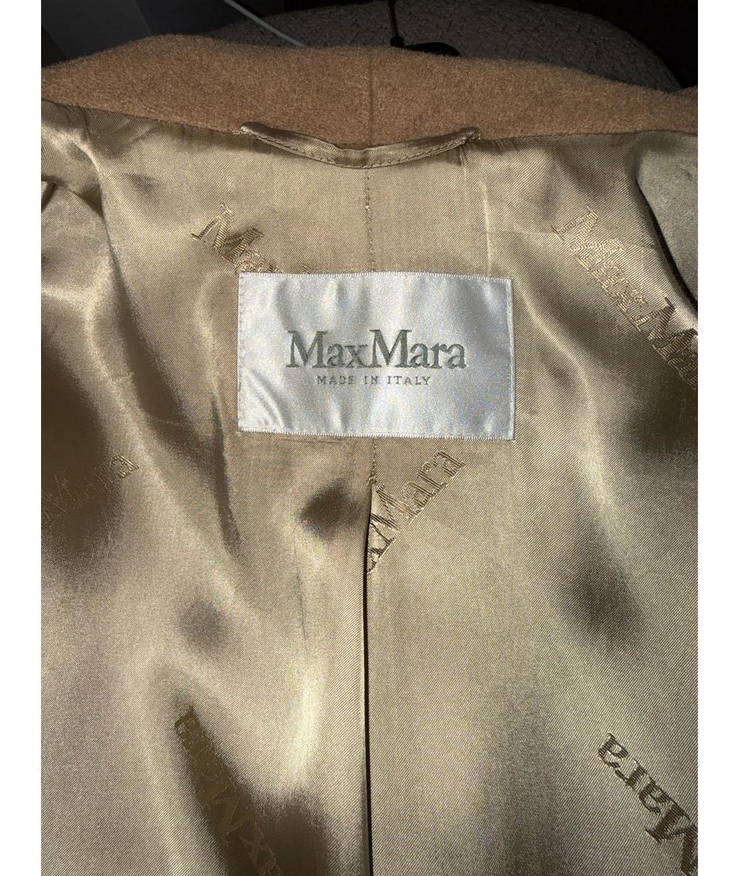 MAX MARA Бежевое шерстяное пальто, фото 3