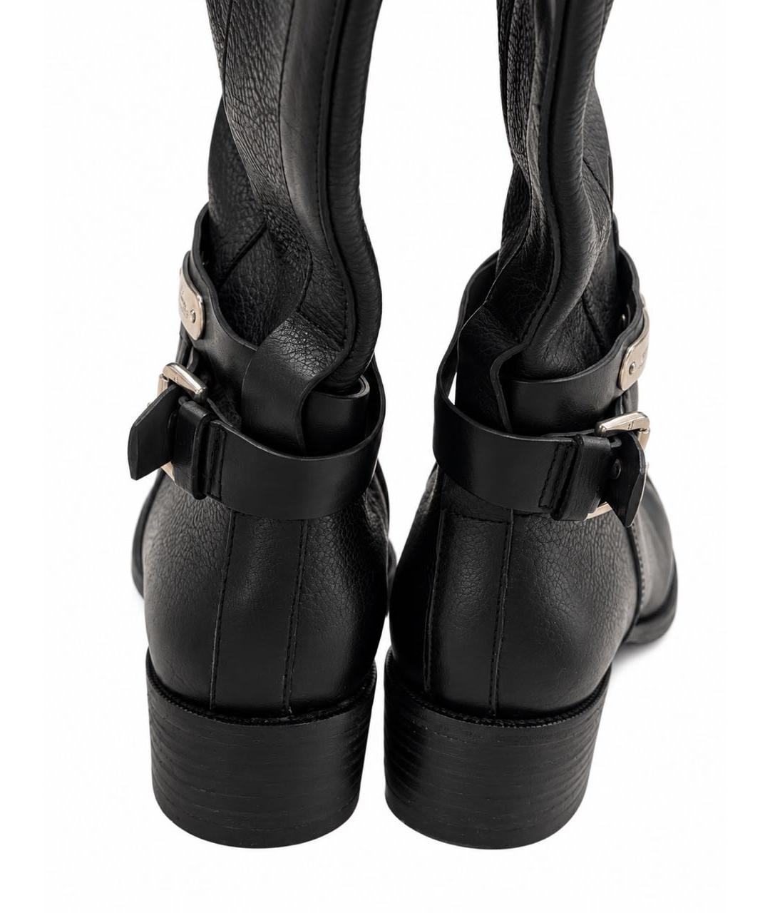 RALPH LAUREN Черные кожаные сапоги, фото 4