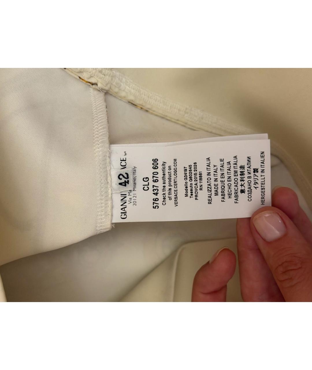 VERSACE COLLECTION Белый хлопковый джемпер / свитер, фото 4
