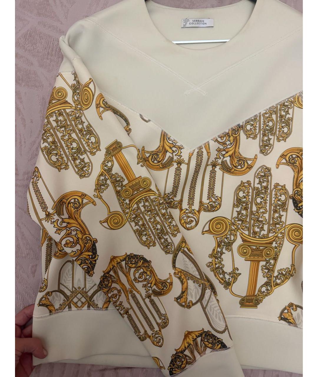 VERSACE COLLECTION Белый хлопковый джемпер / свитер, фото 2
