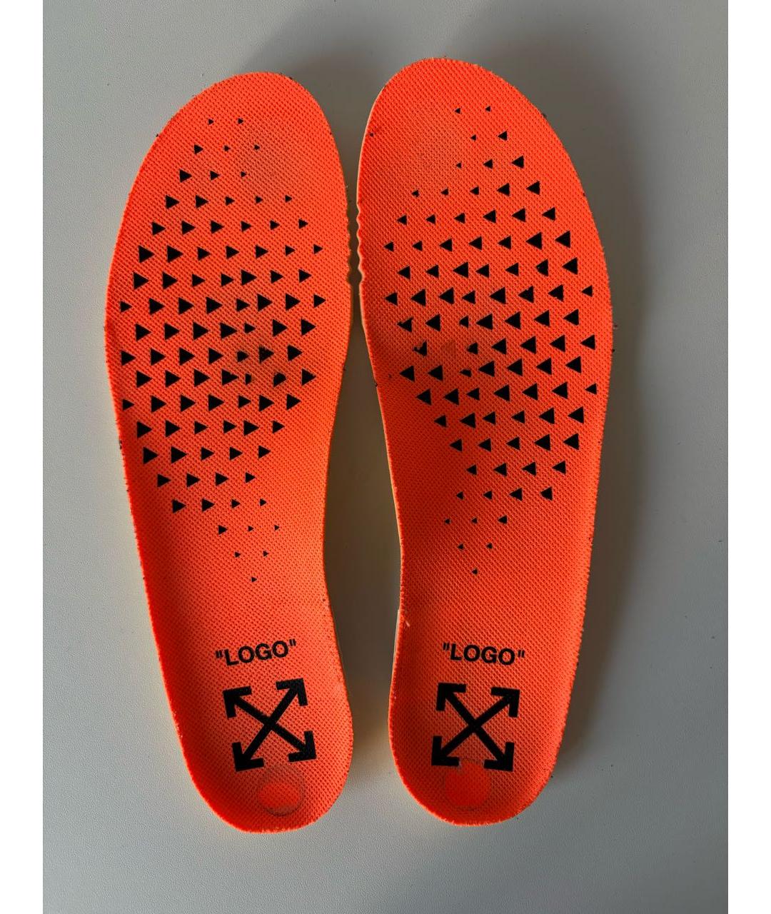 NIKE X OFF-WHITE Оранжевые текстильные низкие кроссовки / кеды, фото 7