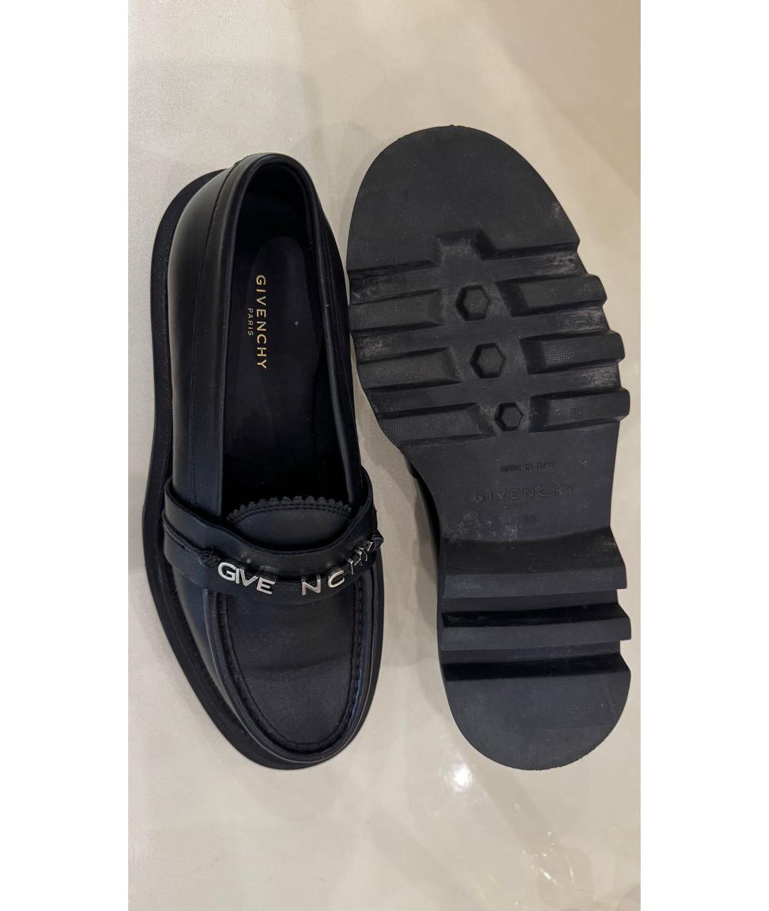 GIVENCHY Черные кожаные лоферы, фото 2