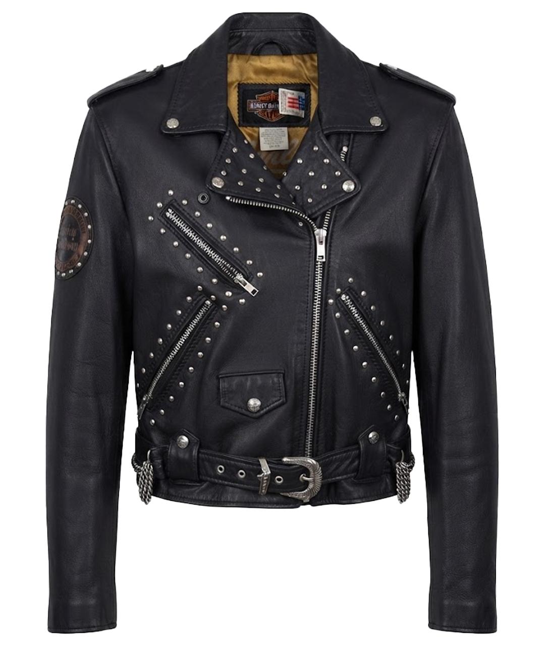 Harley Davidson Черная кожаная куртка, фото 1