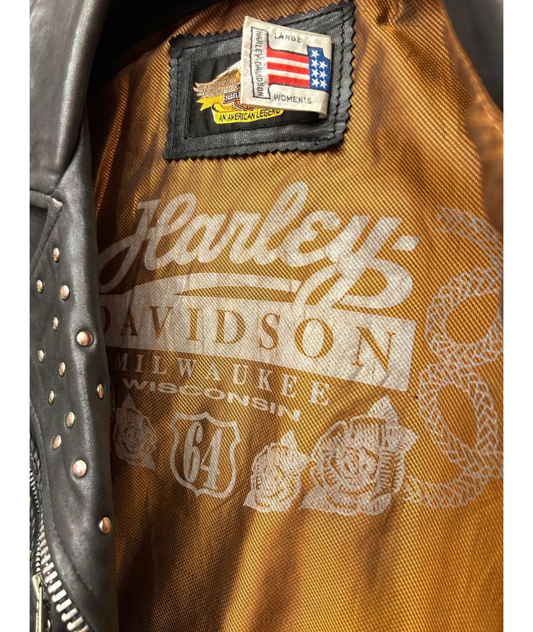 Harley Davidson Черная кожаная куртка, фото 4