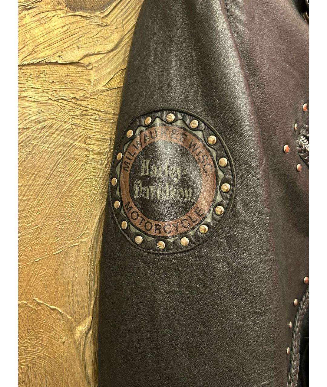 Harley Davidson Черная кожаная куртка, фото 2