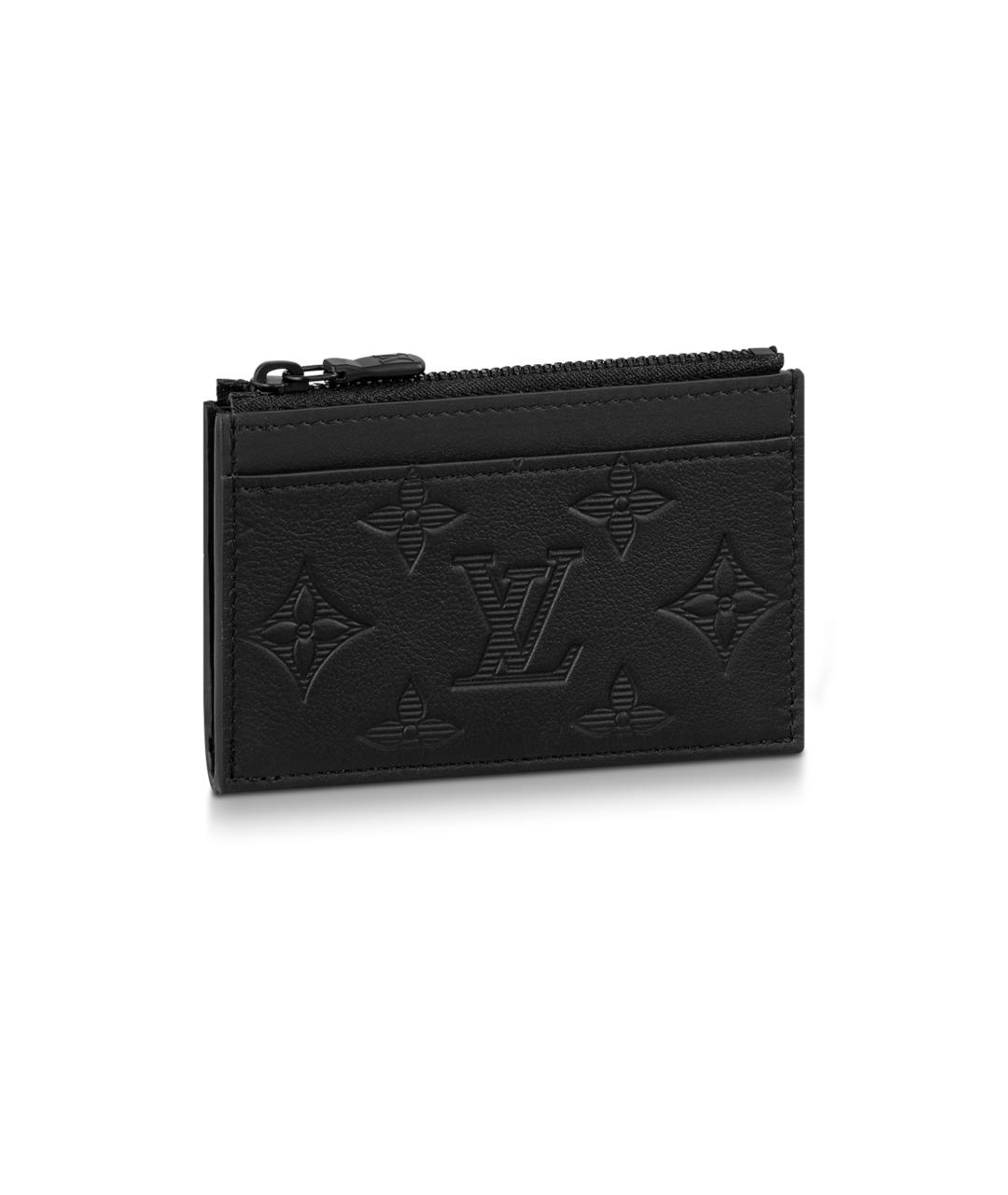 LOUIS VUITTON Черный кожаный кардхолдер, фото 6