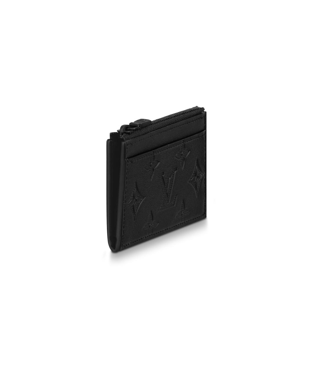 LOUIS VUITTON Черный кожаный кардхолдер, фото 2