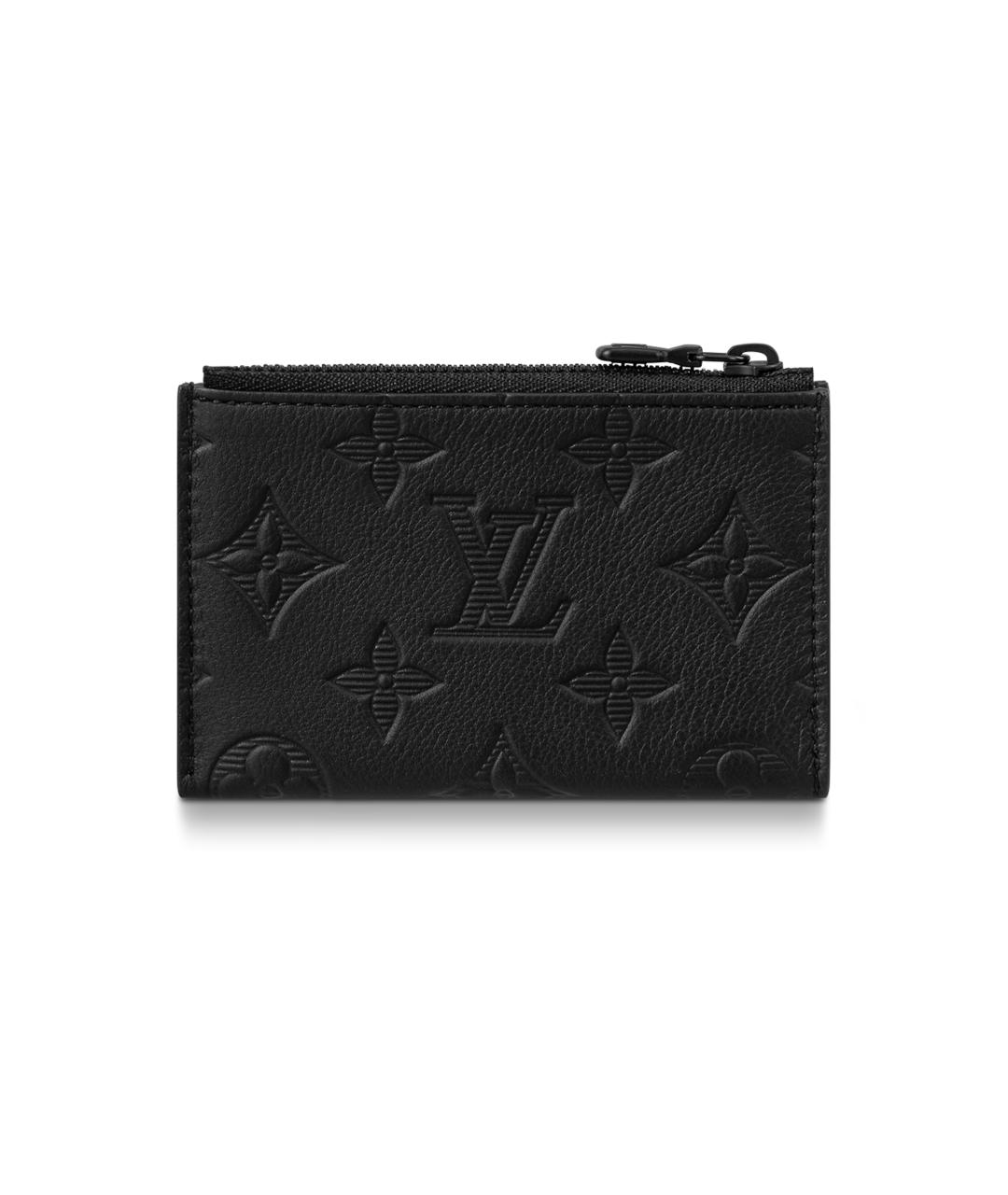 LOUIS VUITTON Черный кожаный кардхолдер, фото 3