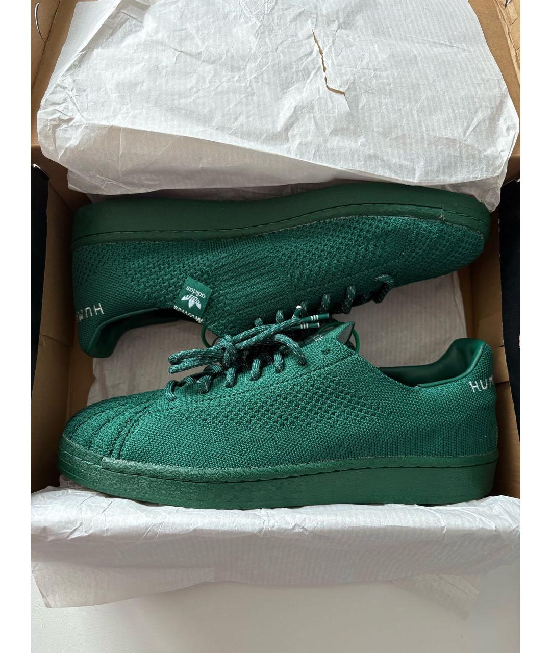ADIDAS Зеленые текстильные низкие кроссовки / кеды, фото 2