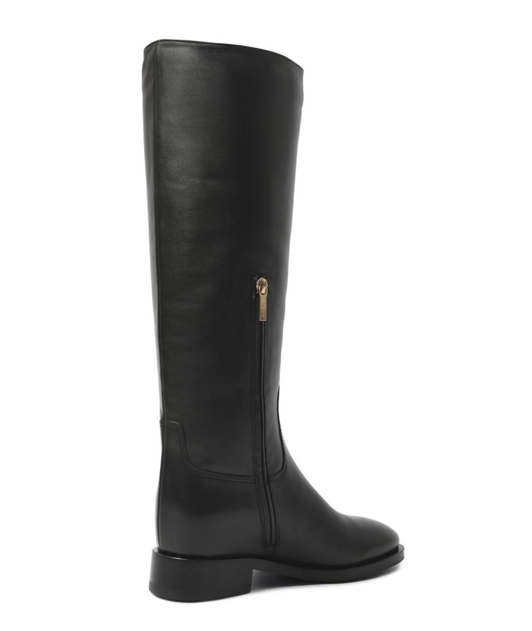 SANTONI Черные кожаные сапоги, фото 6