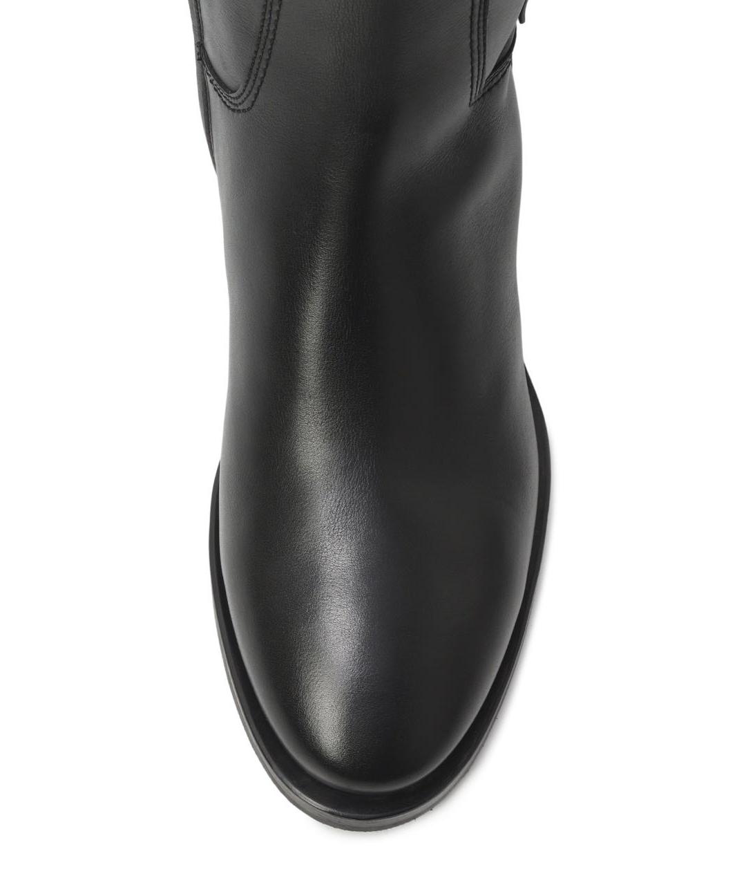 SANTONI Черные кожаные сапоги, фото 7