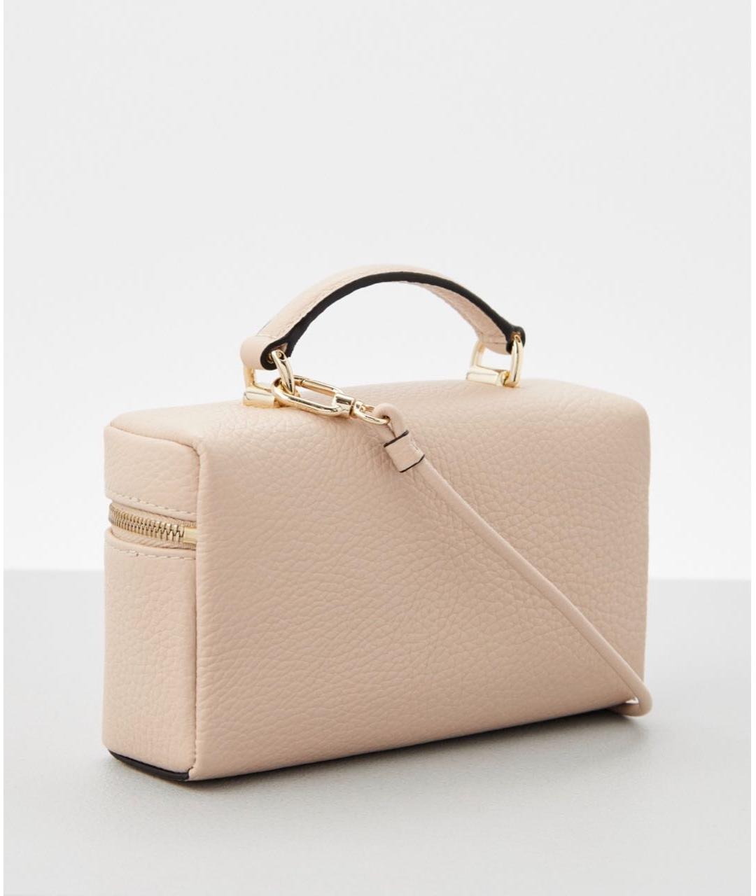 FURLA Бежевая кожаная сумка через плечо, фото 2