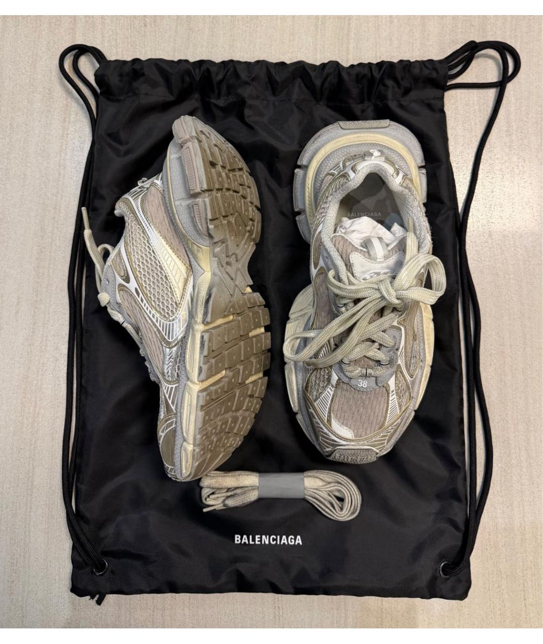 BALENCIAGA Серые текстильные кроссовки, фото 3