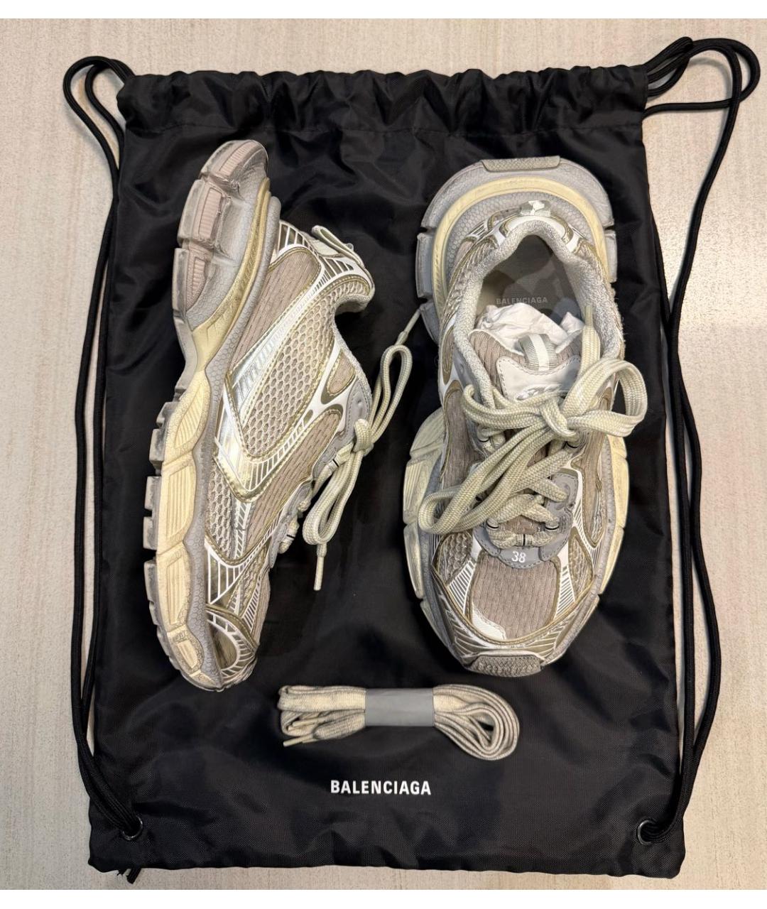 BALENCIAGA Серые текстильные кроссовки, фото 4