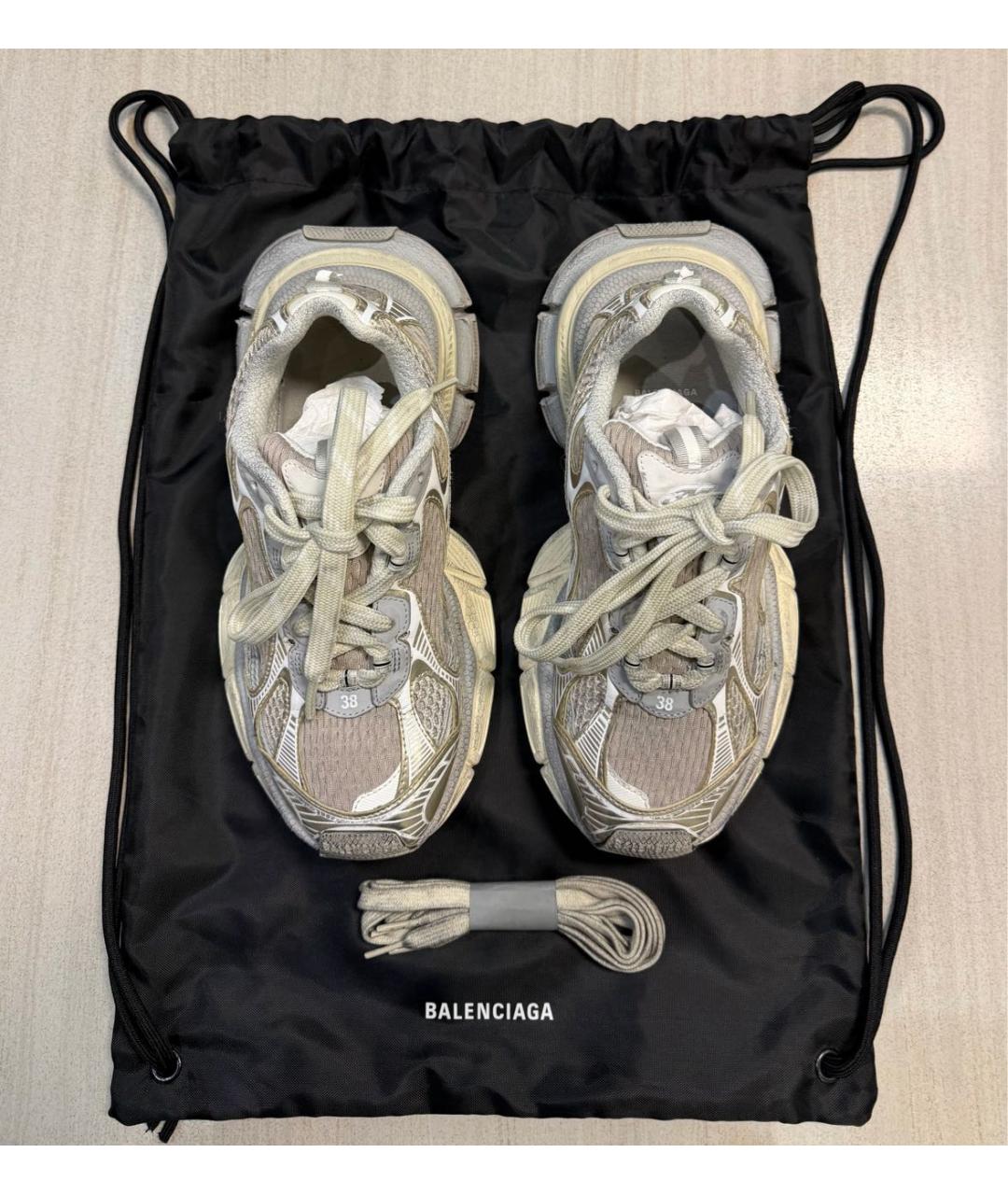 BALENCIAGA Серые текстильные кроссовки, фото 2