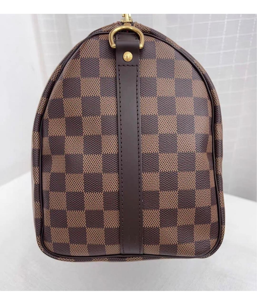 LOUIS VUITTON Коричневая кожаная сумка через плечо, фото 5